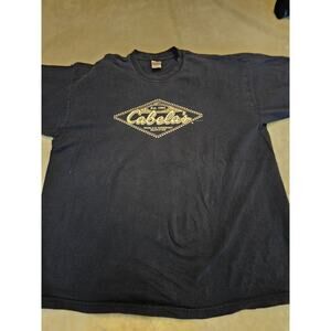 Cabelas Men's 2XL Gildan Black Short Sleeve T-Shirt